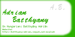adrian batthyany business card