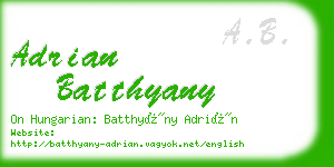 adrian batthyany business card